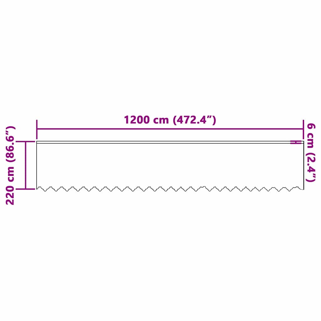 Κουρτίνα Δαντέλας με κουρτίνες Λευκό 220 x 1200 cm Πολυεστέρας - Pakobazaar