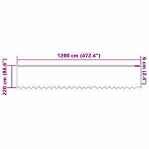 Κουρτίνα Δαντέλας με κουρτίνες Λευκό 220 x 1200 cm Πολυεστέρας - Pakobazaar
