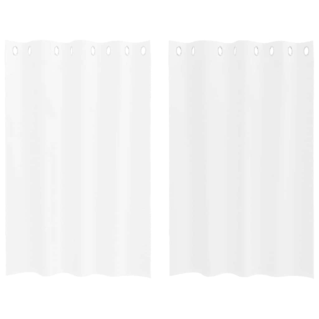 Κουρτίνα βυσσινί 2 pcs Λευκό 140 x 140 cm Πολυεστέρας - Pakobazaar