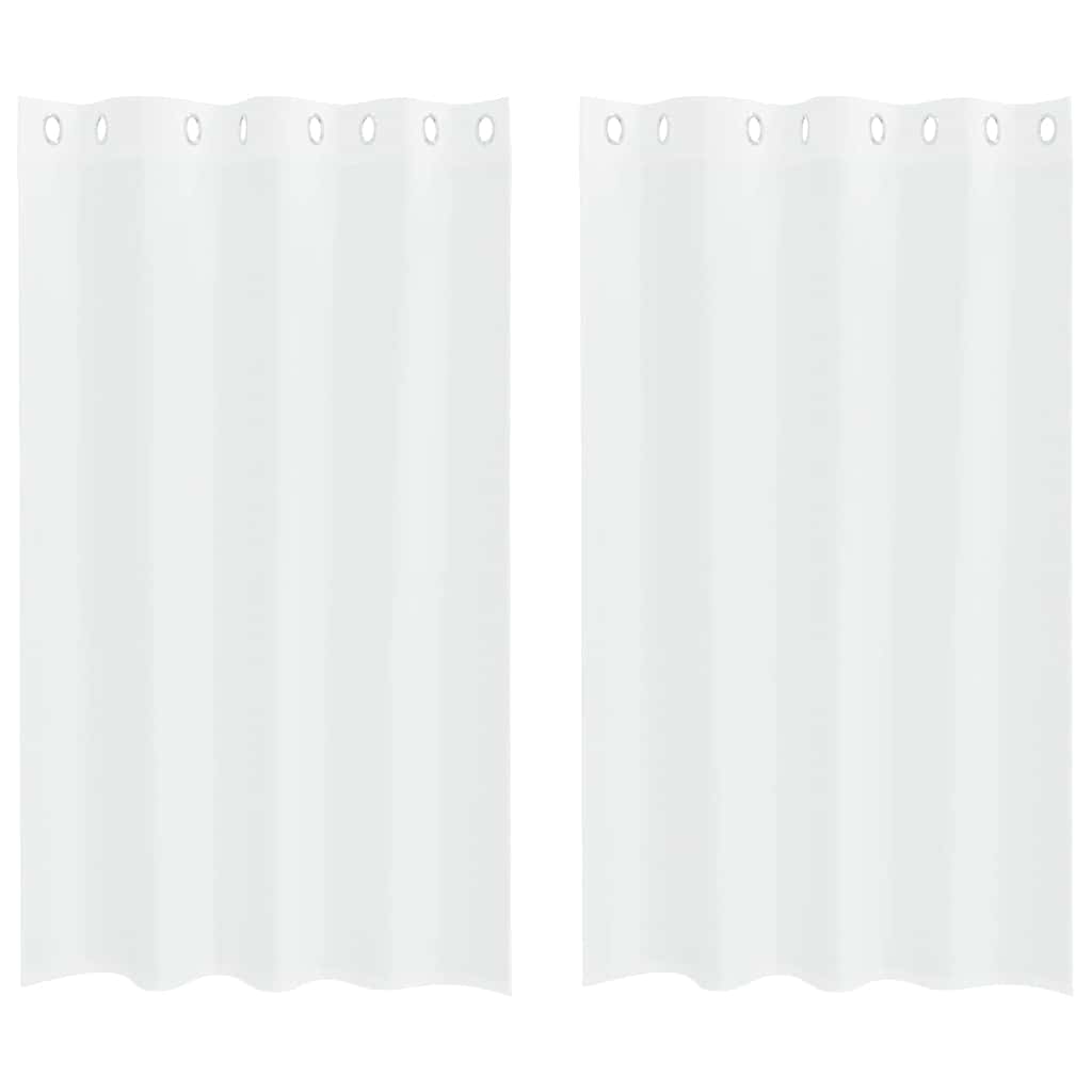 Κουρτίνα βυσσινί 2 pcs Λευκό 175 x 140 εκ. Πολυεστέρας