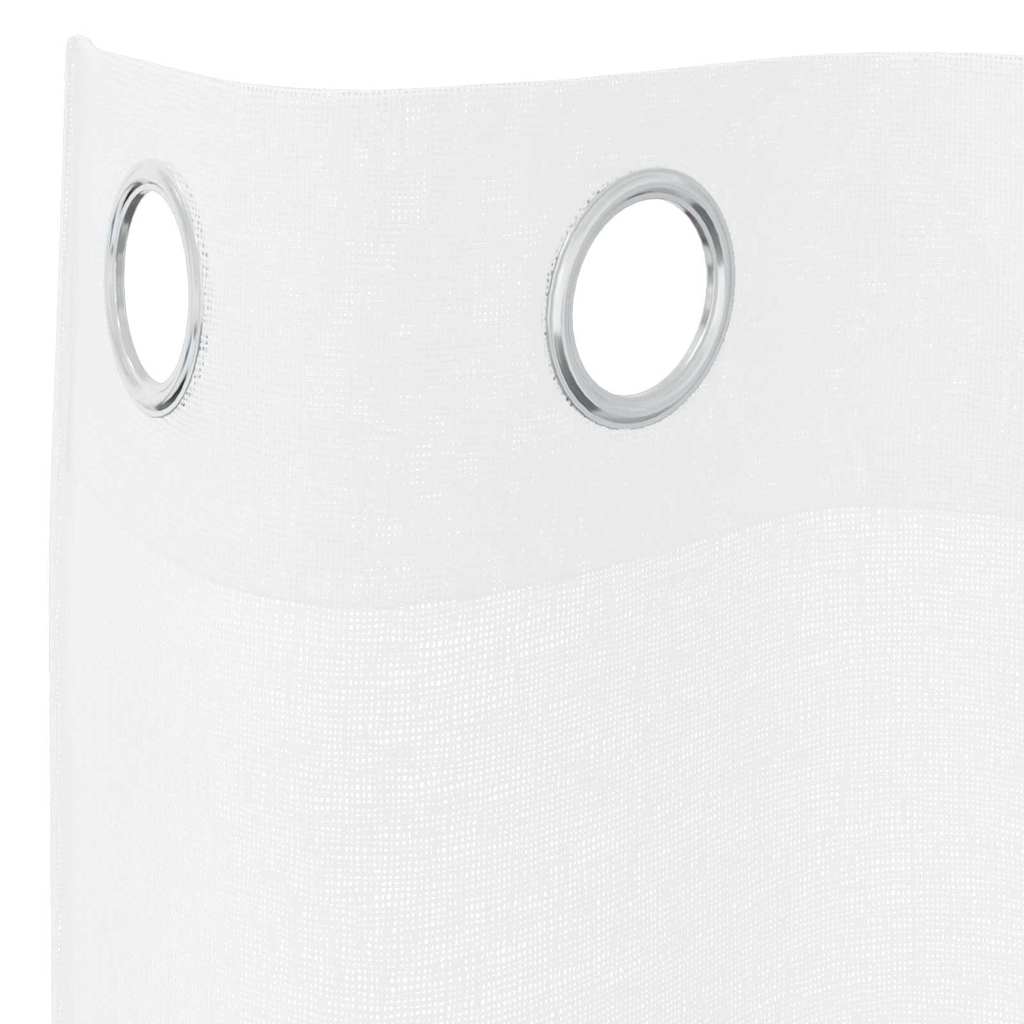 Κουρτίνα βυσσινί 2 pcs Λευκό 260 x 140 εκ. Πολυεστέρας - Pakobazaar