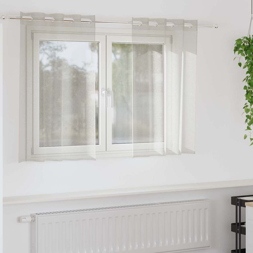 Κουρτίνα βυσσινί 2 pcs Κρεμ 140 x 140 cm Πολυεστέρας