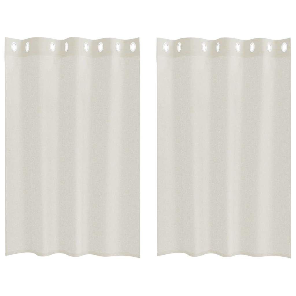 Κουρτίνα βυσσινί 2 pcs Κρεμ 140 x 140 cm Πολυεστέρας