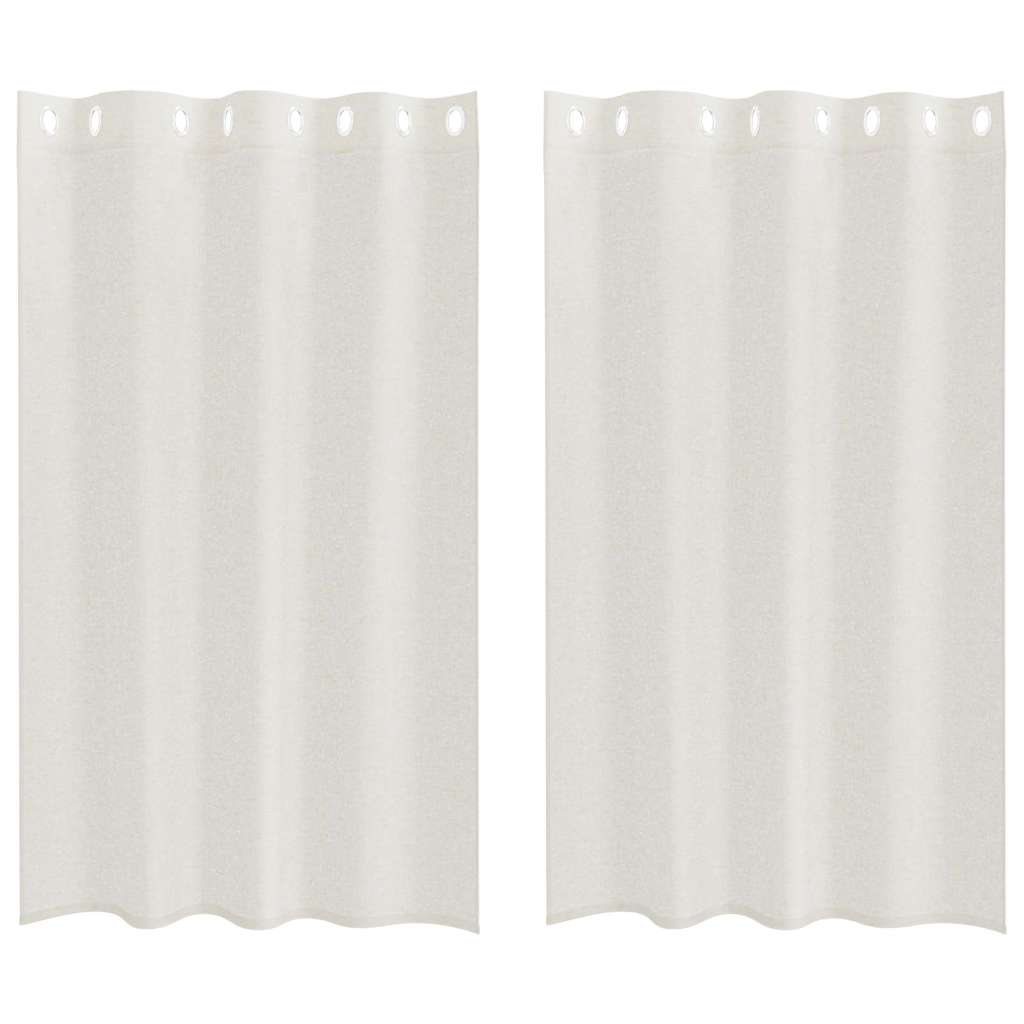 Κουρτίνα βυσσινί 2 pcs Κρεμ 175 x 140 εκ. Πολυεστέρας