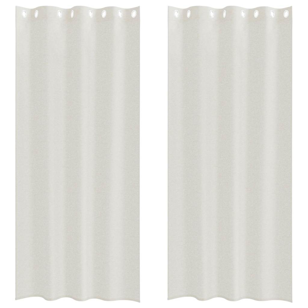 Κουρτίνα βυσσινί 2 pcs Κρεμ 245 x 140 εκ. Πολυεστέρας