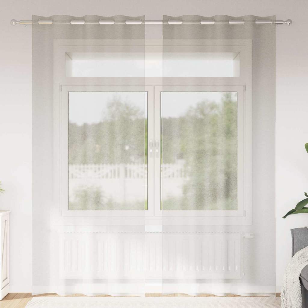 Κουρτίνα βυσσινί 2 pcs Κρεμ 260 x 140 εκ. Πολυεστέρας - Pakobazaar