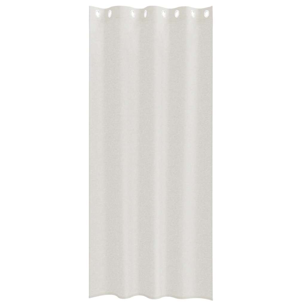 Κουρτίνα βυσσινί 2 pcs Κρεμ 260 x 140 εκ. Πολυεστέρας - Pakobazaar