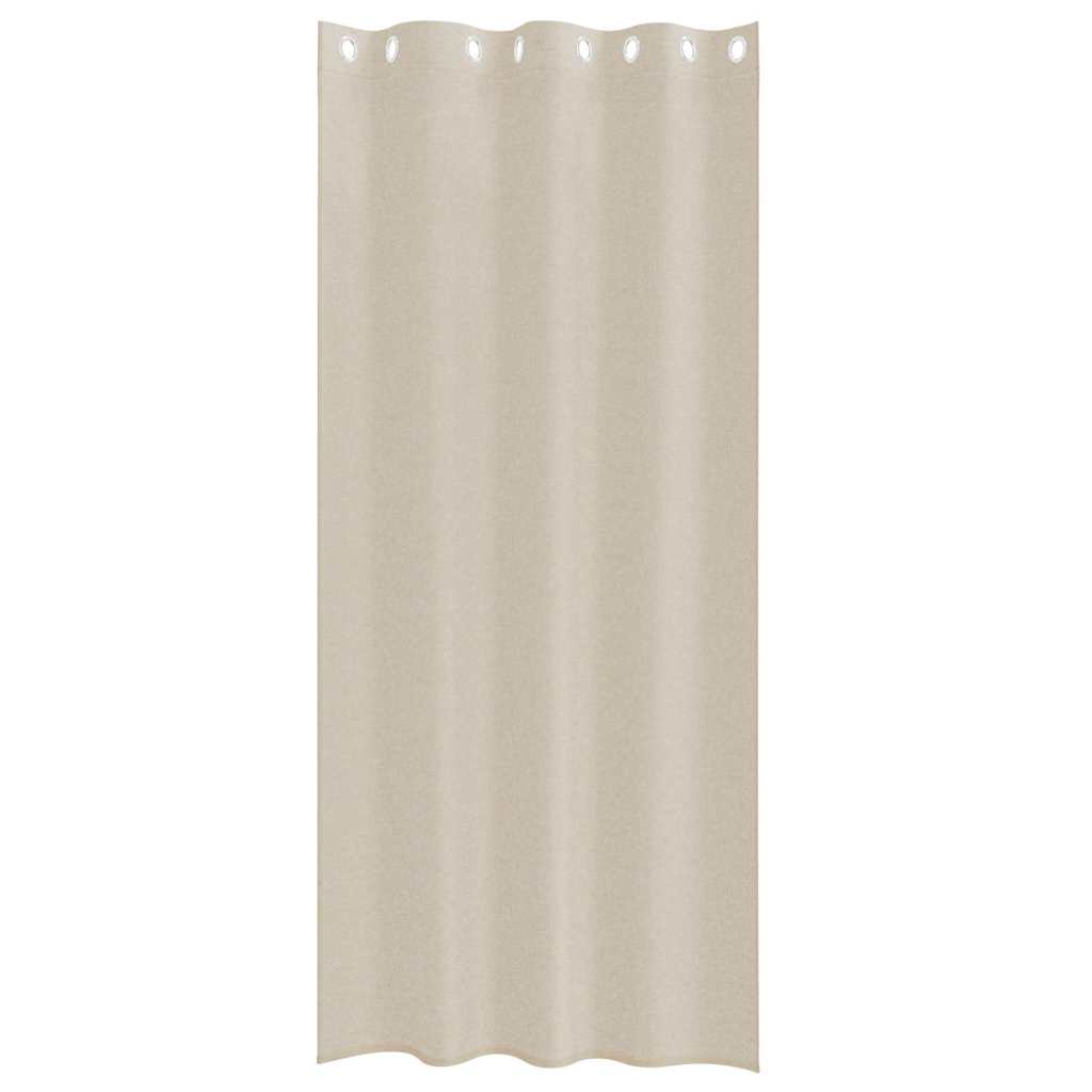 Κουρτίνα βυσσινί 2 pcs Άμμος 225 x 140 εκ. Πολυεστέρας