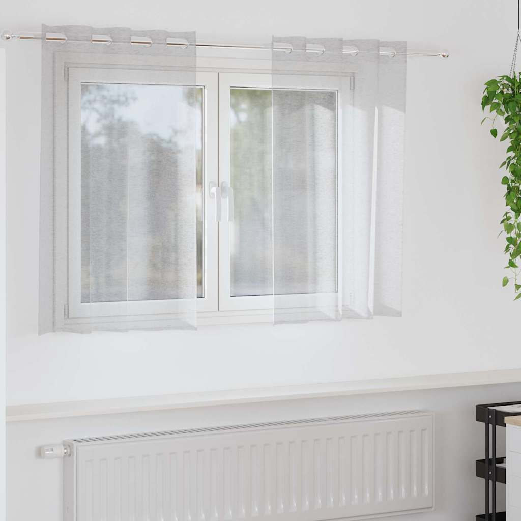 Κουρτίνα βυσσινί 2 pcs Ανοιχτό γκρι 140 x 140 cm Πολυεστέρας