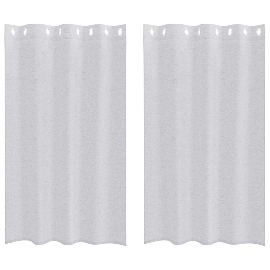 Κουρτίνα βυσσινί 2 pcs Ανοιχτό γκρι 175 x 140 εκ. Πολυεστέρας