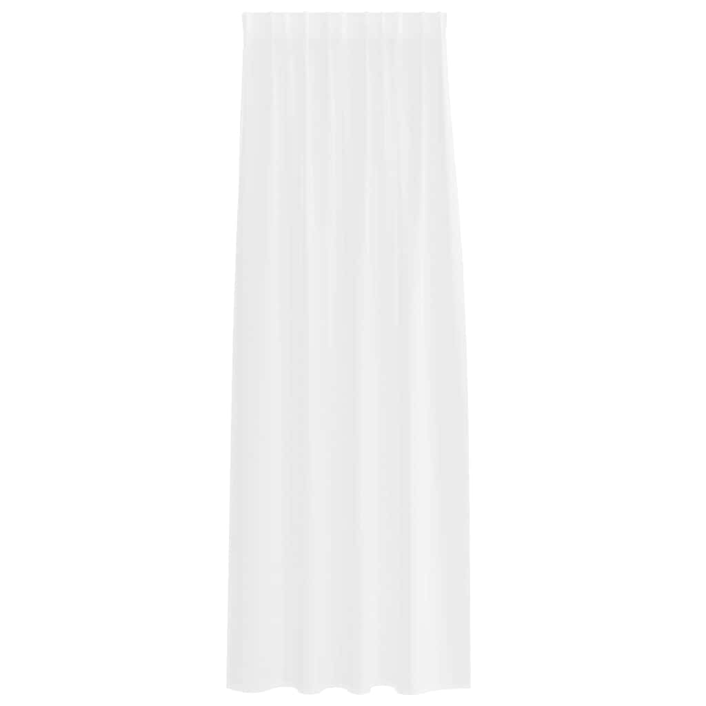 Κουρτίνα βυσσινί 2 pcs Λευκό 260 x 140 εκ. Πολυεστέρας - Pakobazaar