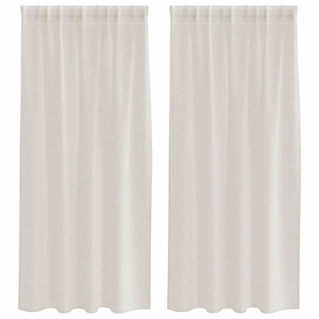 Κουρτίνα βυσσινί 2 pcs Κρεμ 175 x 140 εκ. Πολυεστέρας - Pakobazaar