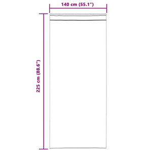 Κουρτίνα βυσσινί 2 τμχ. Σκούρο Γκρι 225 x 140 εκ. Πολυεστέρας