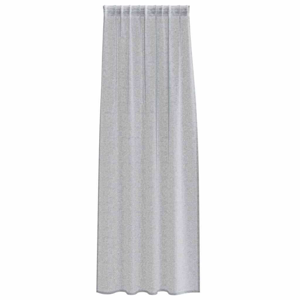 Κουρτίνα βυσσινί 2 pcs Σκούρο Γκρι 260 x 140 εκ. Πολυεστέρας