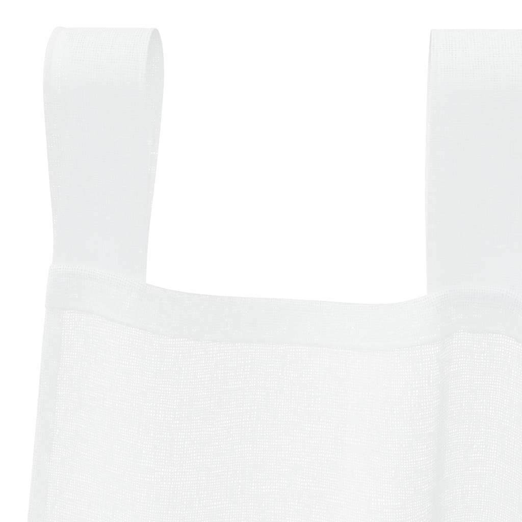 Κουρτίνα βυσσινί 2 pcs Λευκό 245 x 140 εκ. Πολυεστέρας