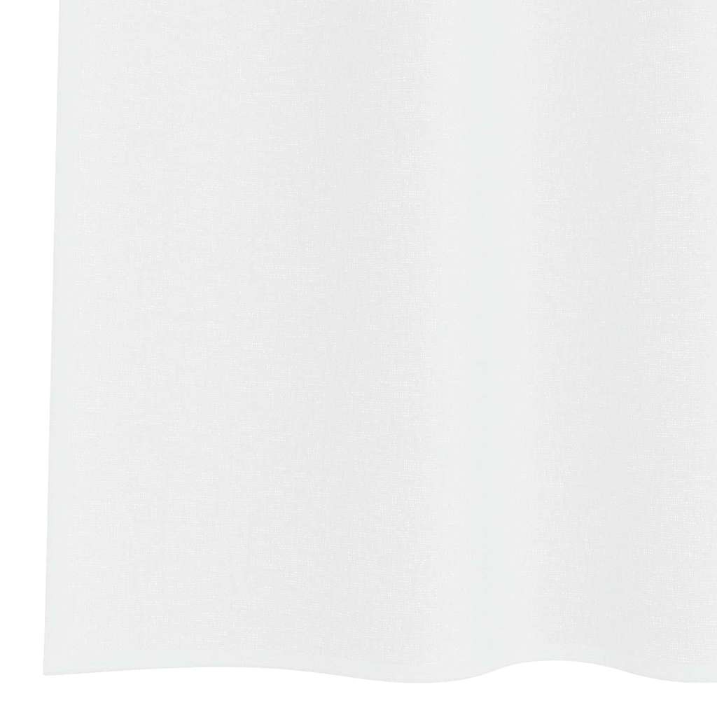 Κουρτίνα βυσσινί 2 pcs Λευκό 245 x 140 εκ. Πολυεστέρας