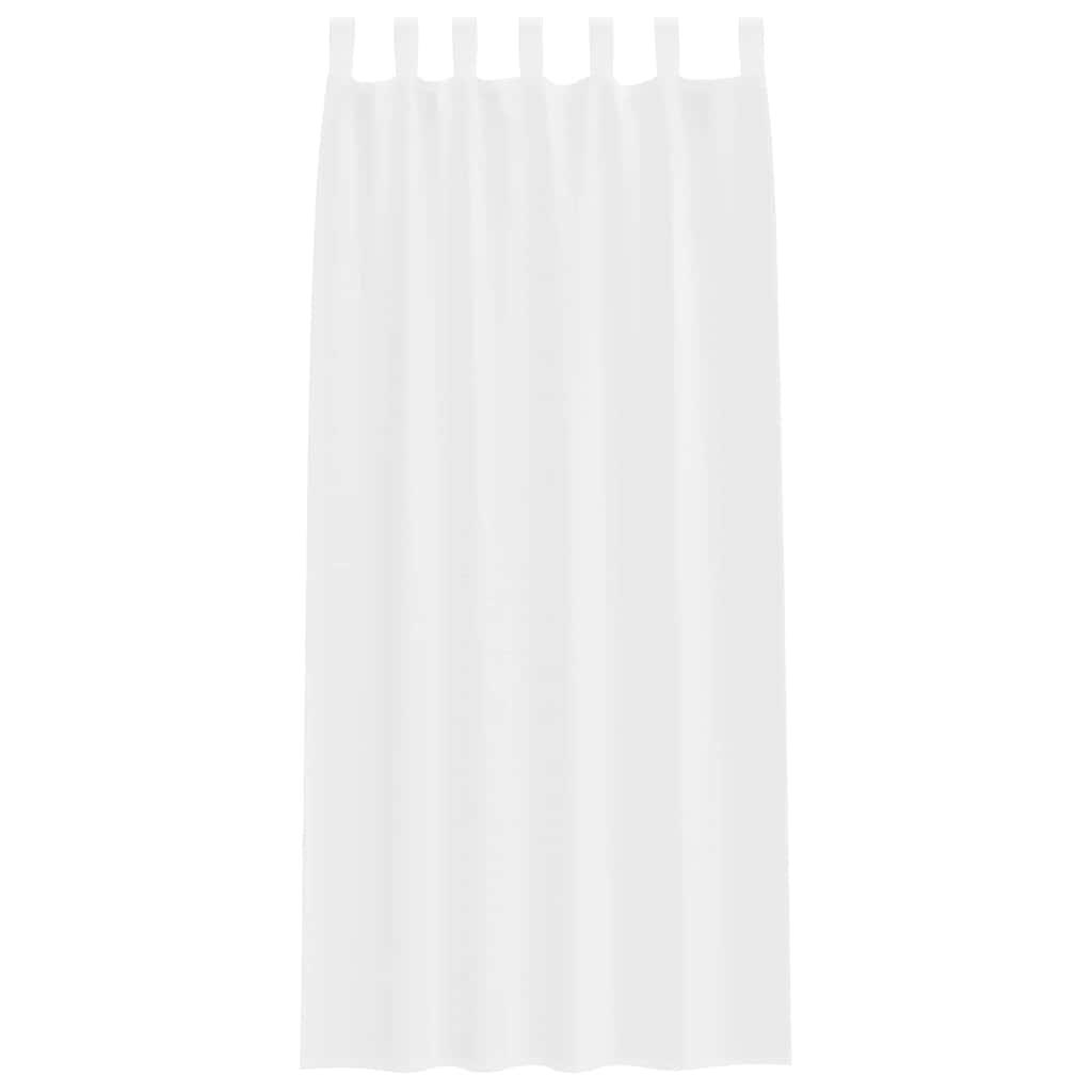 Κουρτίνα βυσσινί 2 pcs Λευκό 245 x 140 εκ. Πολυεστέρας