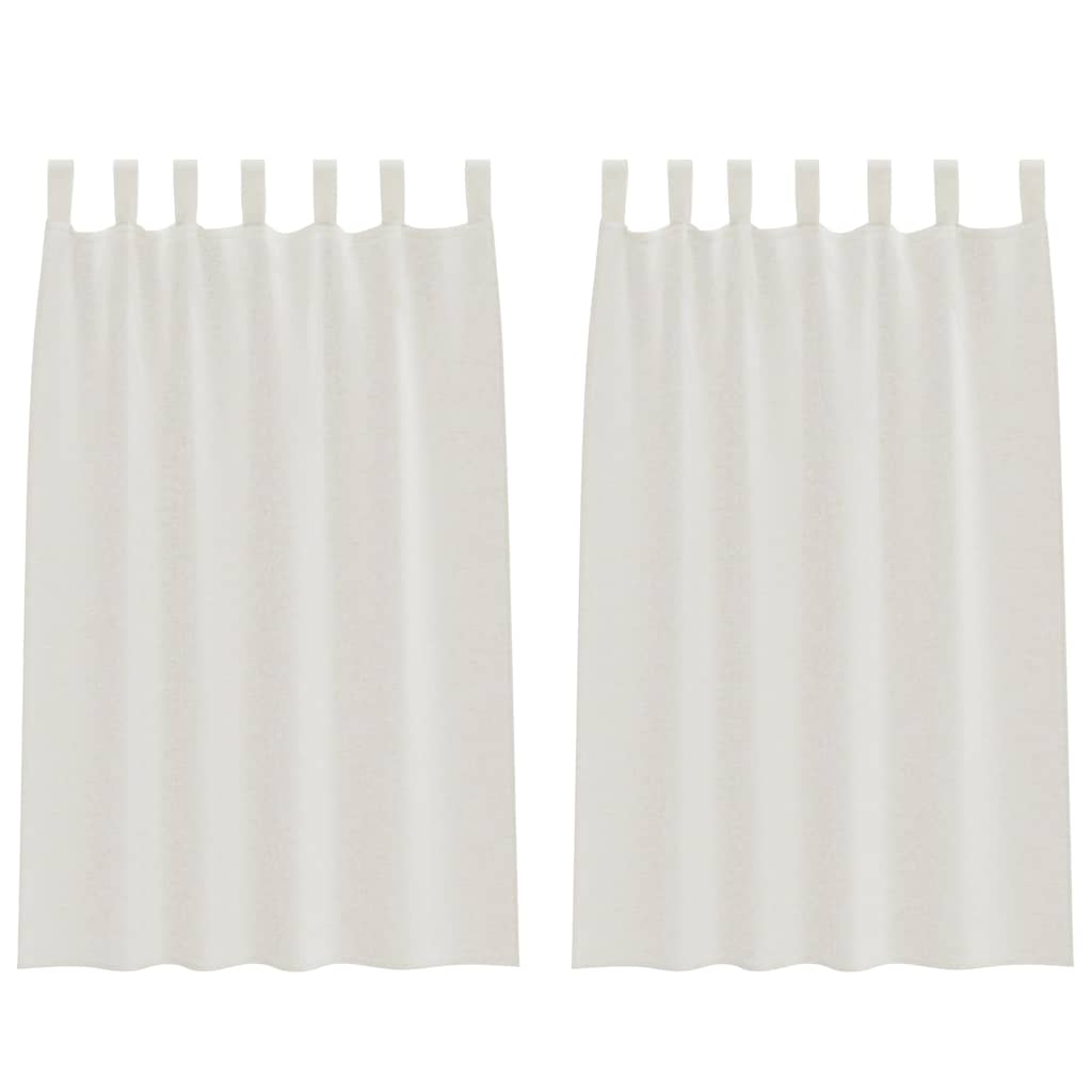 Κουρτίνα βυσσινί 2 pcs Κρεμ 175 x 140 εκ. Πολυεστέρας