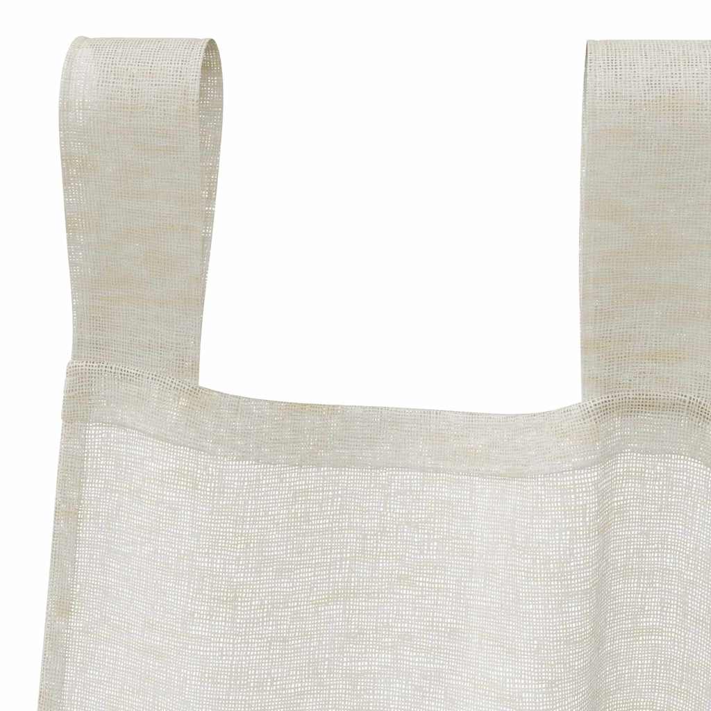 Κουρτίνα βυσσινί 2 pcs Κρεμ 260 x 140 εκ. Πολυεστέρας