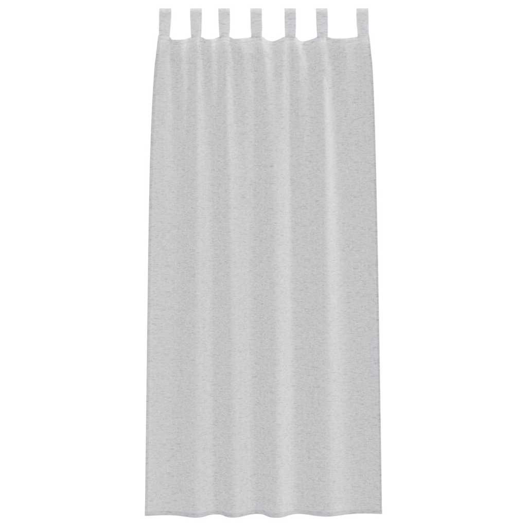Κουρτίνα βυσσινί 2 pcs Ανοιχτό γκρι 260 x 140 εκ. Πολυεστέρας