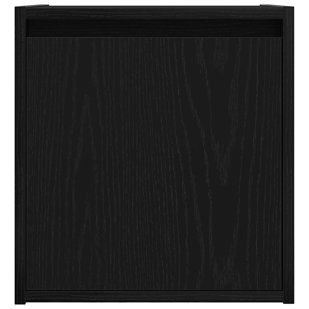 Επίτοιχο κομοδίνο μαύρο 38x34x40 cm