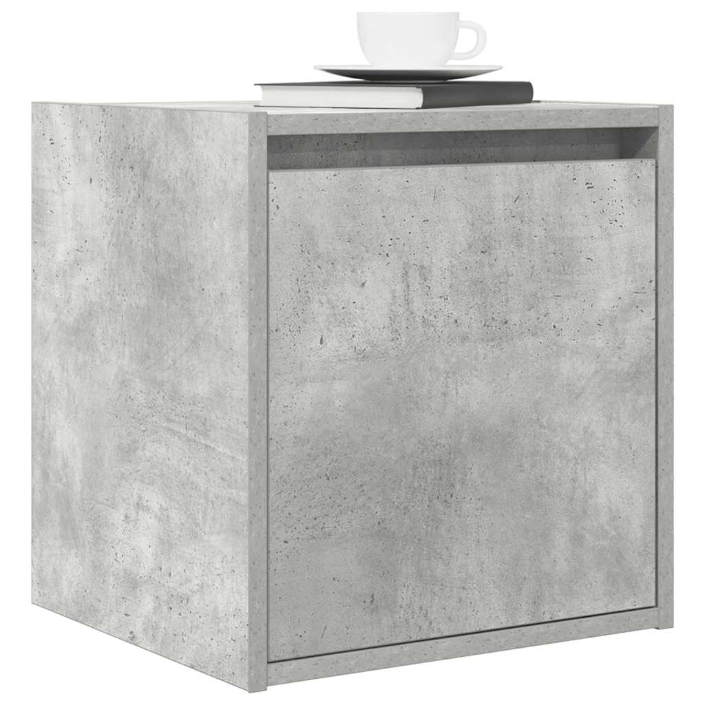 Κομοδίνο Επιτοίχιο Γκρι Σκυροδέματος 38x34x40 εκ.