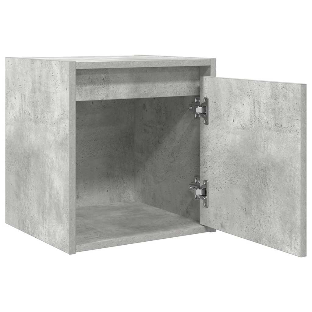 Κομοδίνο Επιτοίχιο Γκρι Σκυροδέματος 38x34x40 εκ.