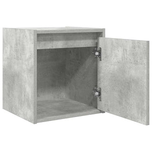 Κομοδίνο Επιτοίχιο Γκρι Σκυροδέματος 38x34x40 εκ.