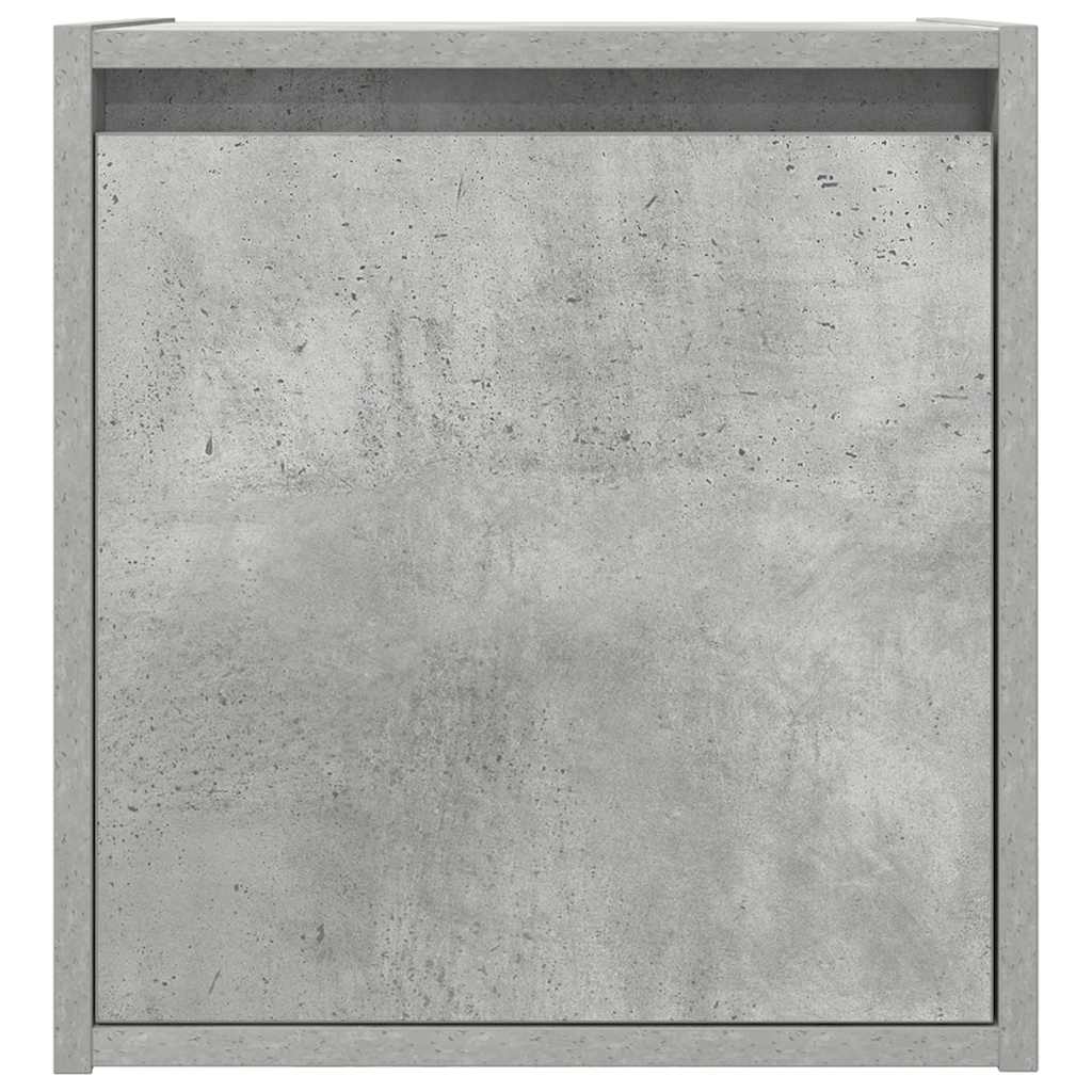 Κομοδίνο Επιτοίχιο Γκρι Σκυροδέματος 38x34x40 εκ.