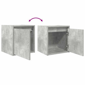 Κομοδίνο Επιτοίχιο Γκρι Σκυροδέματος 38x34x40 εκ.