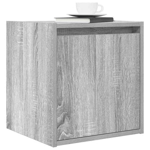 Κομοδίνα Επιτοίχια Γκρι Sonoma 38x34x40 εκ.