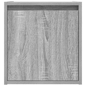 Κομοδίνα Επιτοίχια Γκρι Sonoma 38x34x40 εκ.