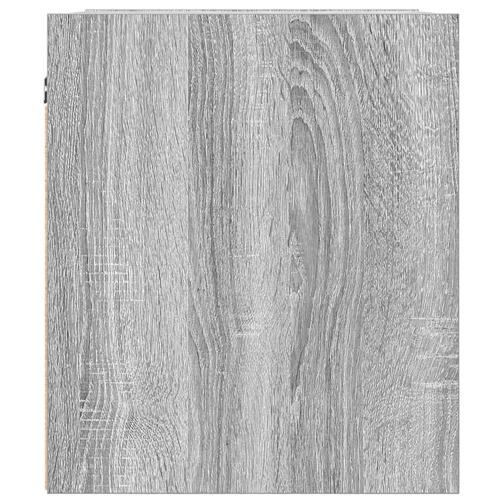 Κομοδίνα Επιτοίχια Γκρι Sonoma 38x34x40 εκ.