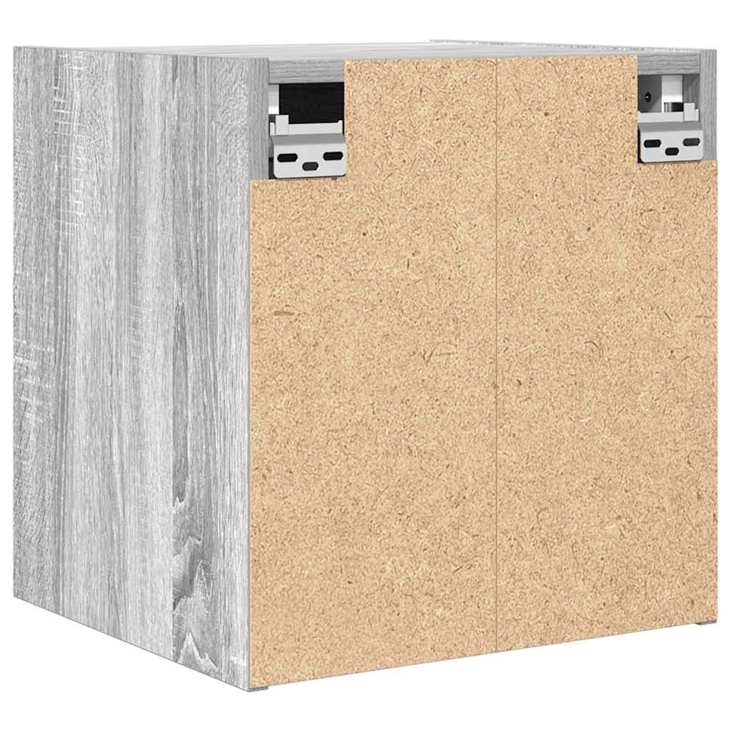 Κομοδίνα Επιτοίχια Γκρι Sonoma 38x34x40 εκ.