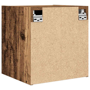Κομοδίνο Επιτοίχιο Όψη Παλαιού Ξύλου 38x34x40 εκ.