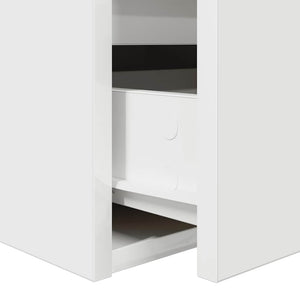 Κομοδίνα Επιτοίχια 2 τεμ. Λευκά 38x34x40 εκ.