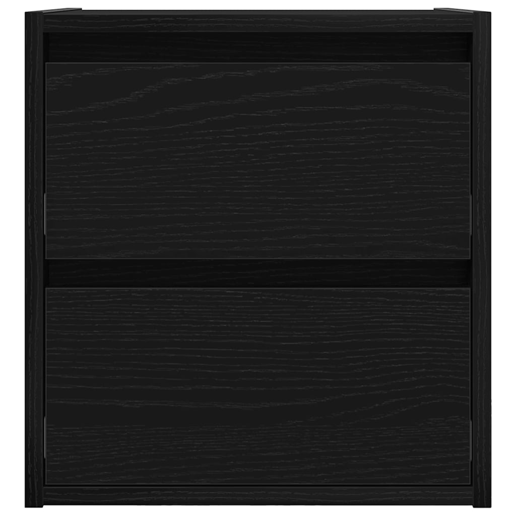 Κομοδίνο Επιτοίχιο Μαύρη βελανιδιά 38x34x40 εκ. - Pakobazaar