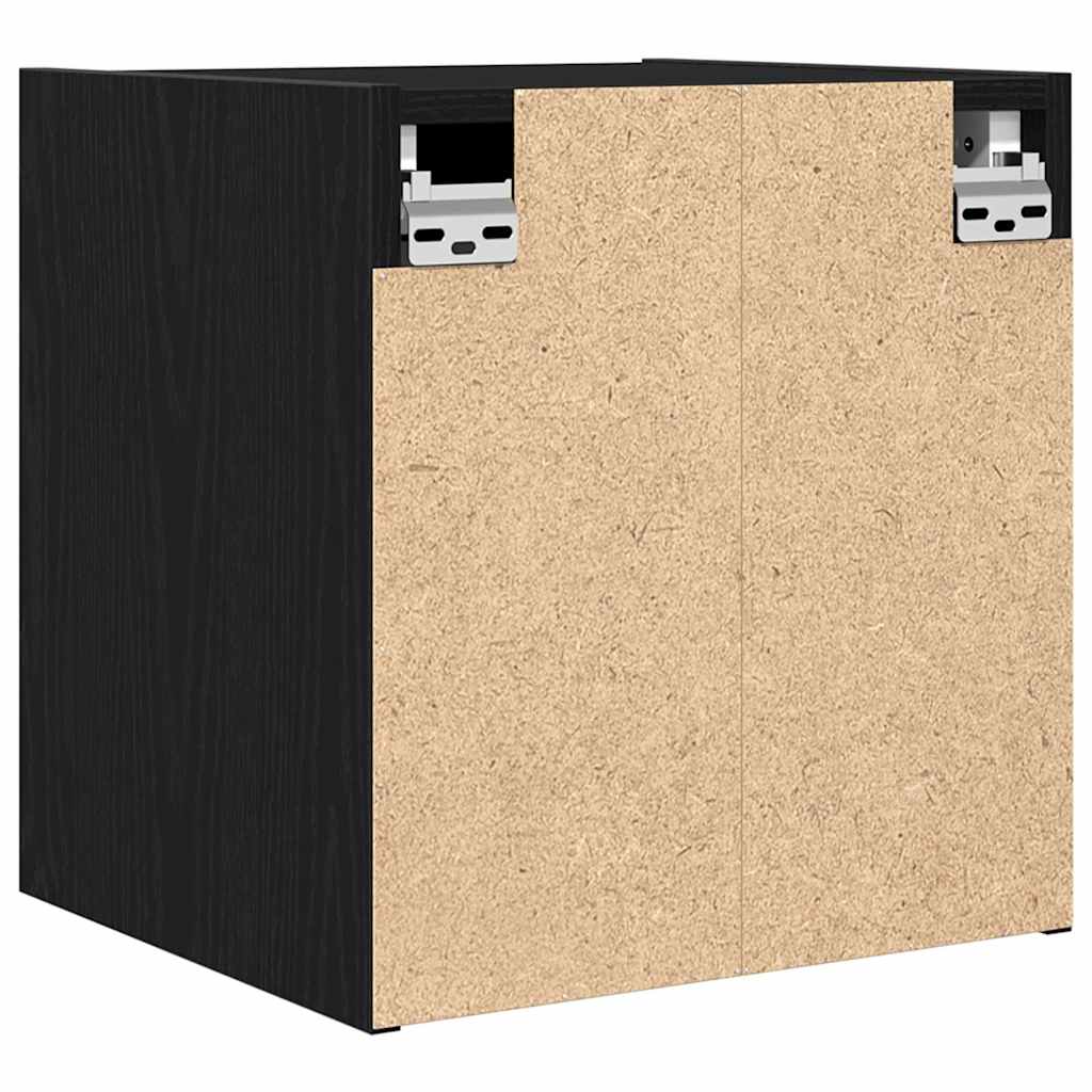 Κομοδίνο Επιτοίχιο Μαύρη βελανιδιά 38x34x40 εκ. - Pakobazaar