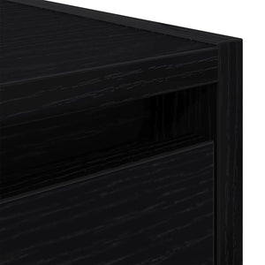 Κομοδίνο Επιτοίχιο Μαύρη βελανιδιά 38x34x40 εκ. - Pakobazaar