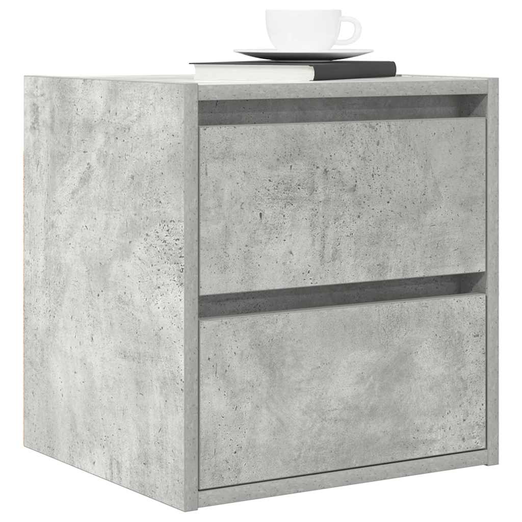 Κομοδίνο Επιτοίχιο Γκρι Σκυροδέματος 38x34x40 εκ.
