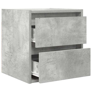 Κομοδίνο Επιτοίχιο Γκρι Σκυροδέματος 38x34x40 εκ.