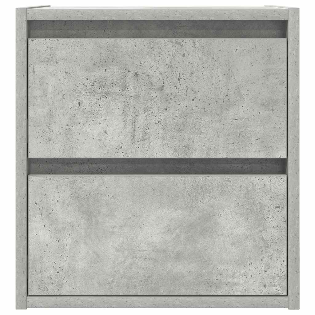 Κομοδίνο Επιτοίχιο Γκρι Σκυροδέματος 38x34x40 εκ.