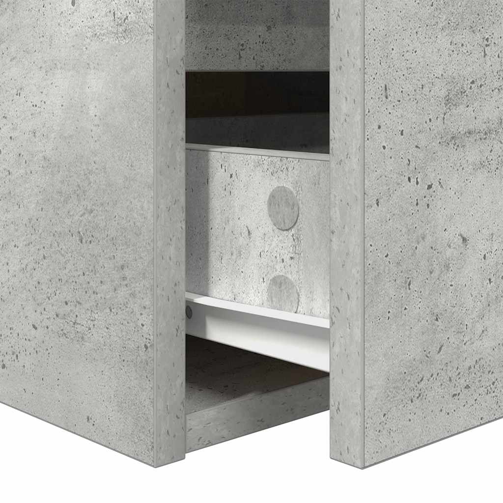 Κομοδίνο Επιτοίχιο Γκρι Σκυροδέματος 38x34x40 εκ.