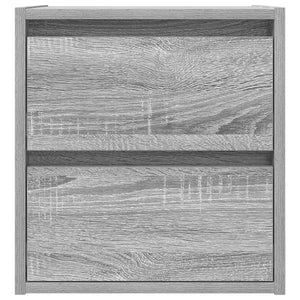 Κομοδίνα Επιτοίχια Γκρι Sonoma 38x34x40 εκ.