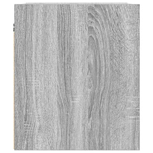 Κομοδίνα Επιτοίχια Γκρι Sonoma 38x34x40 εκ.
