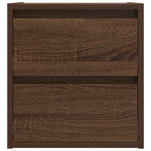 Κομοδίνο Επιτοίχιο Καφέ Δρυς 38x34x40 εκ.