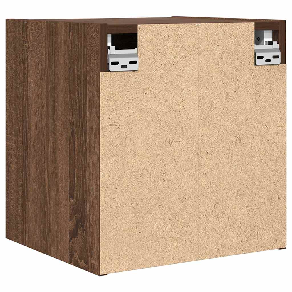 Κομοδίνο Επιτοίχιο Καφέ Δρυς 38x34x40 εκ.