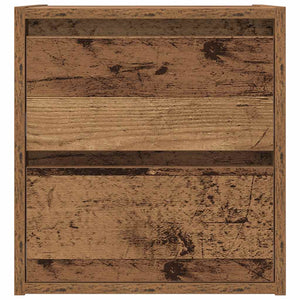 Κομοδίνο Επιτοίχιο Όψη Παλαιού Ξύλου 38x34x40 εκ. - Pakobazaar