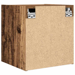 Κομοδίνο Επιτοίχιο Όψη Παλαιού Ξύλου 38x34x40 εκ. - Pakobazaar