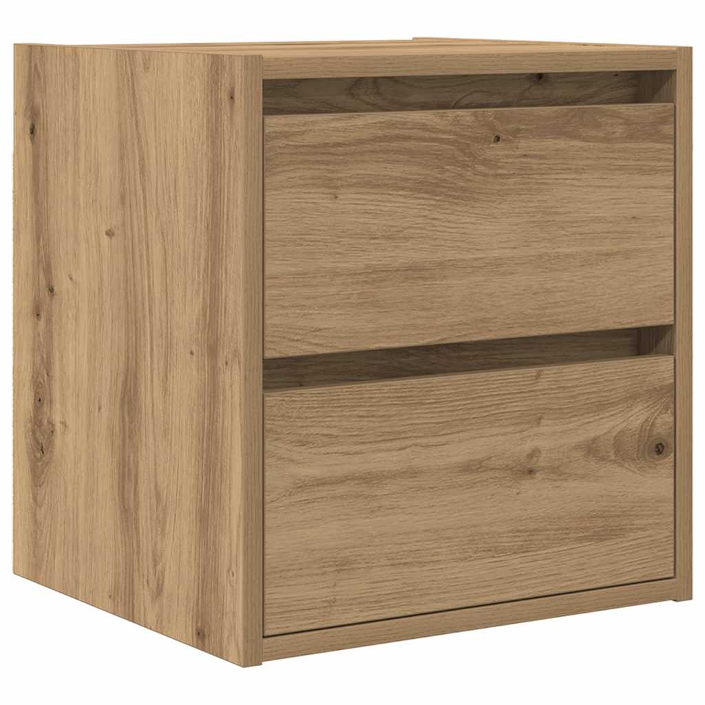 Κομοδίνο Επιτοίχιο Αρτισιανή Δρυς 38x34x40 εκ.